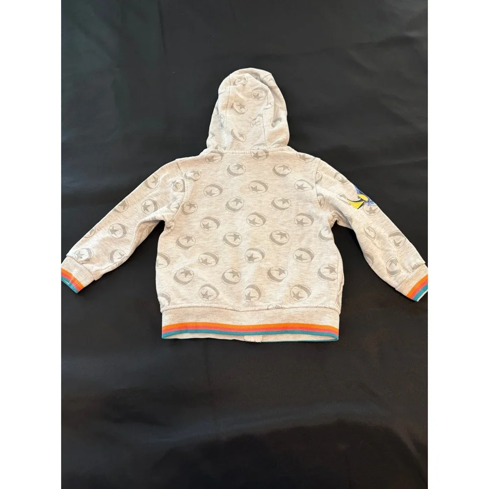 Disney 100 Boys Grey Lightning McQueen Boo Dory Zip Up Hoodie Size 5